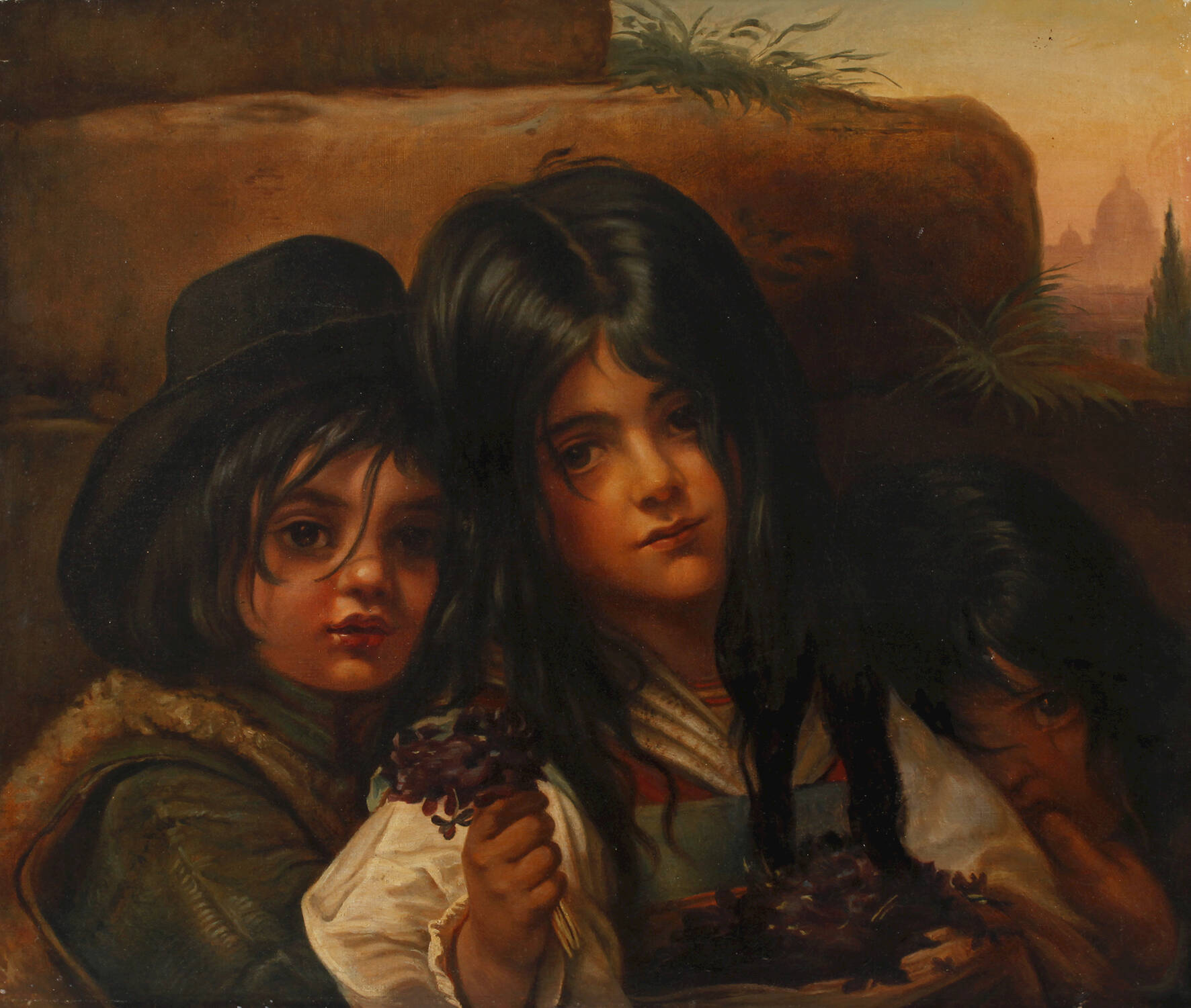 Veilchen verkaufende Kinder