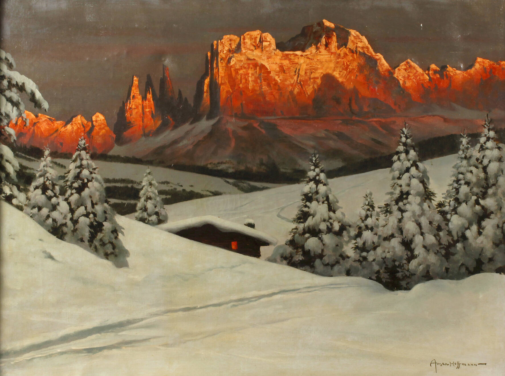 Ansen-Hoffmann, Alpenglühen im Rosengarten