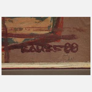 Bauer, Bacchus auf einem Fass reitend