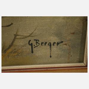 Prof. Georg Berger, Hirsche im Gebirge