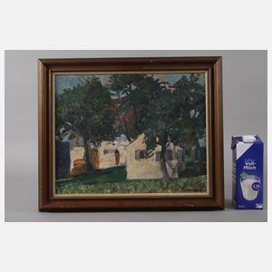 Max Beringer, Gehöft unter Bäumen