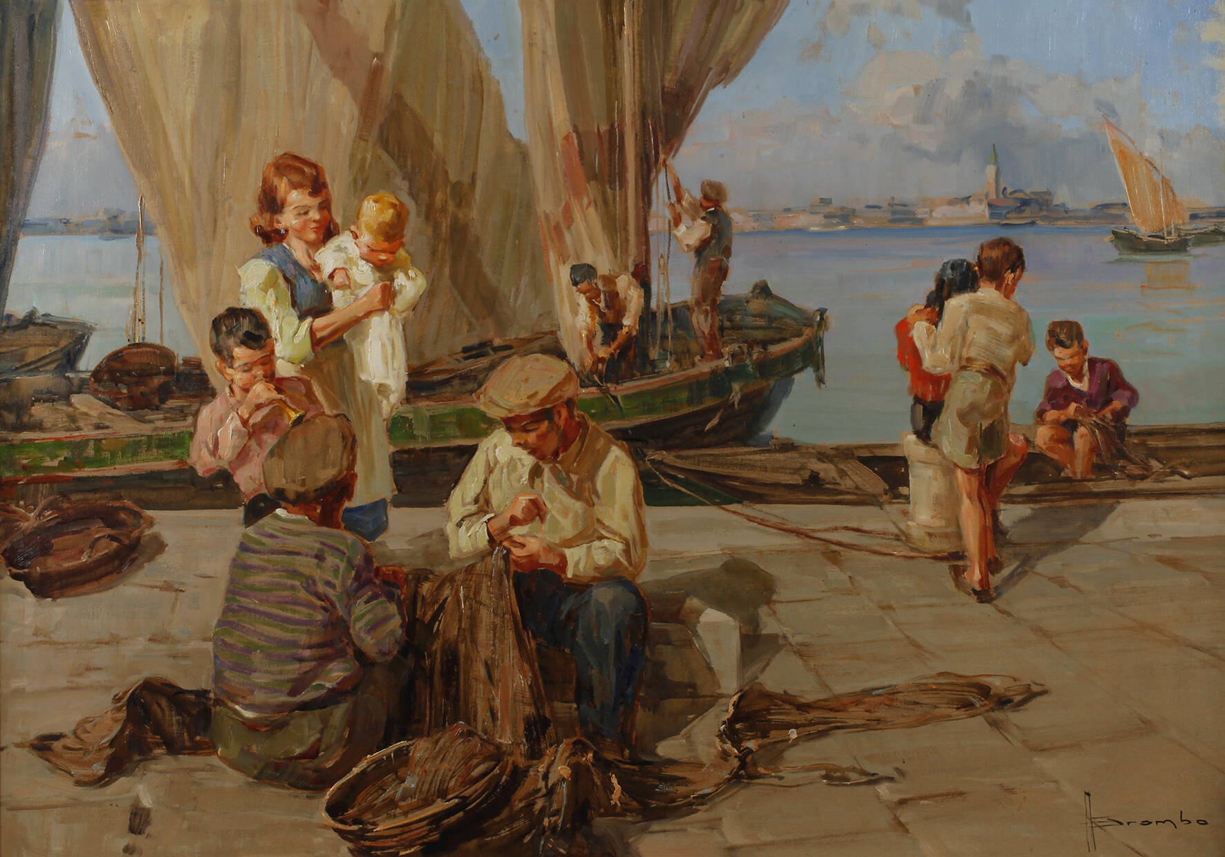 Angelo Brombo, Fischer in Venedig