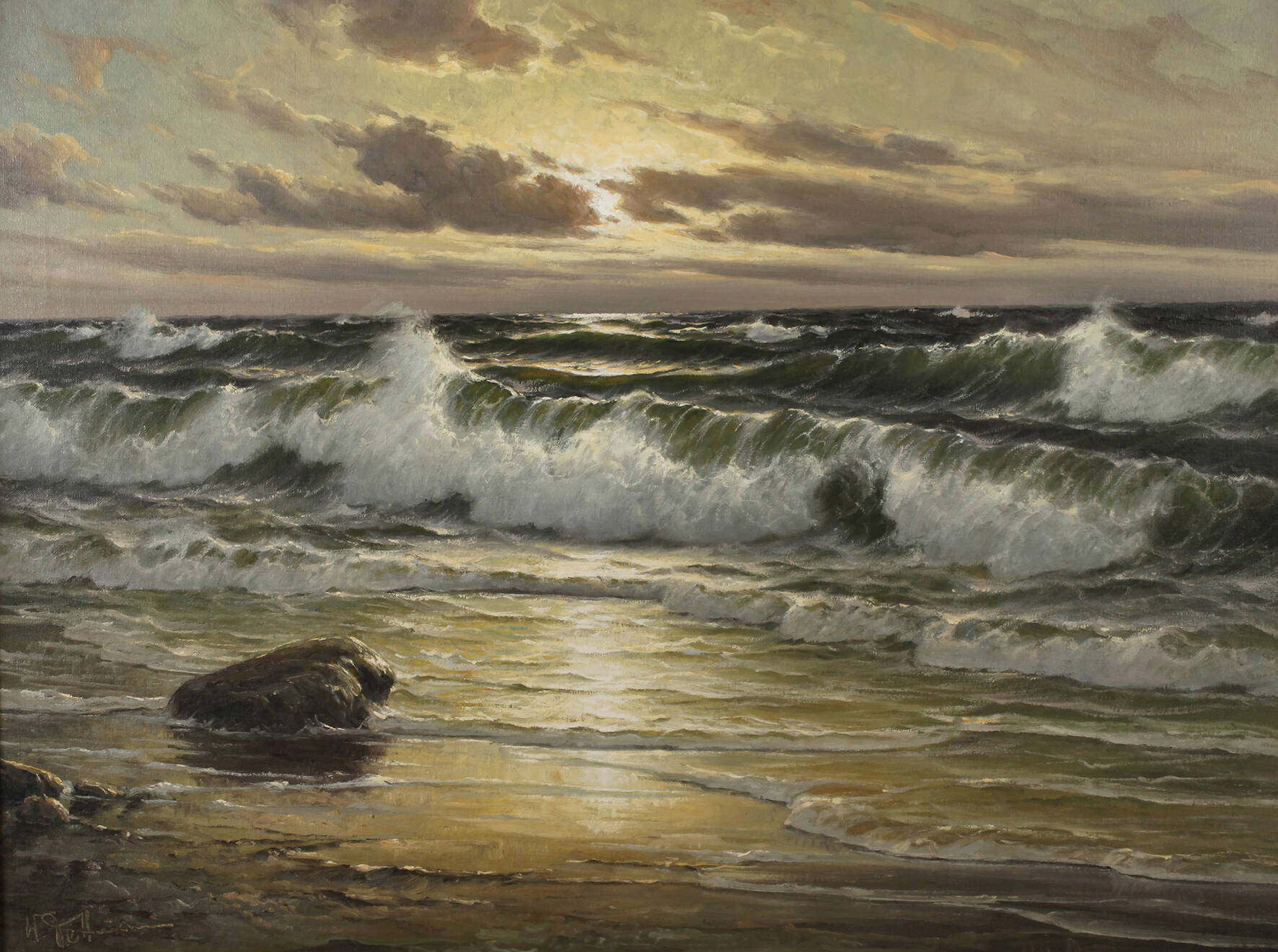 Walter Dettmann, Abends am Strand