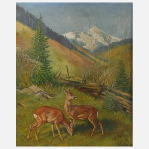 H. Engel, Rehe im Gebirge