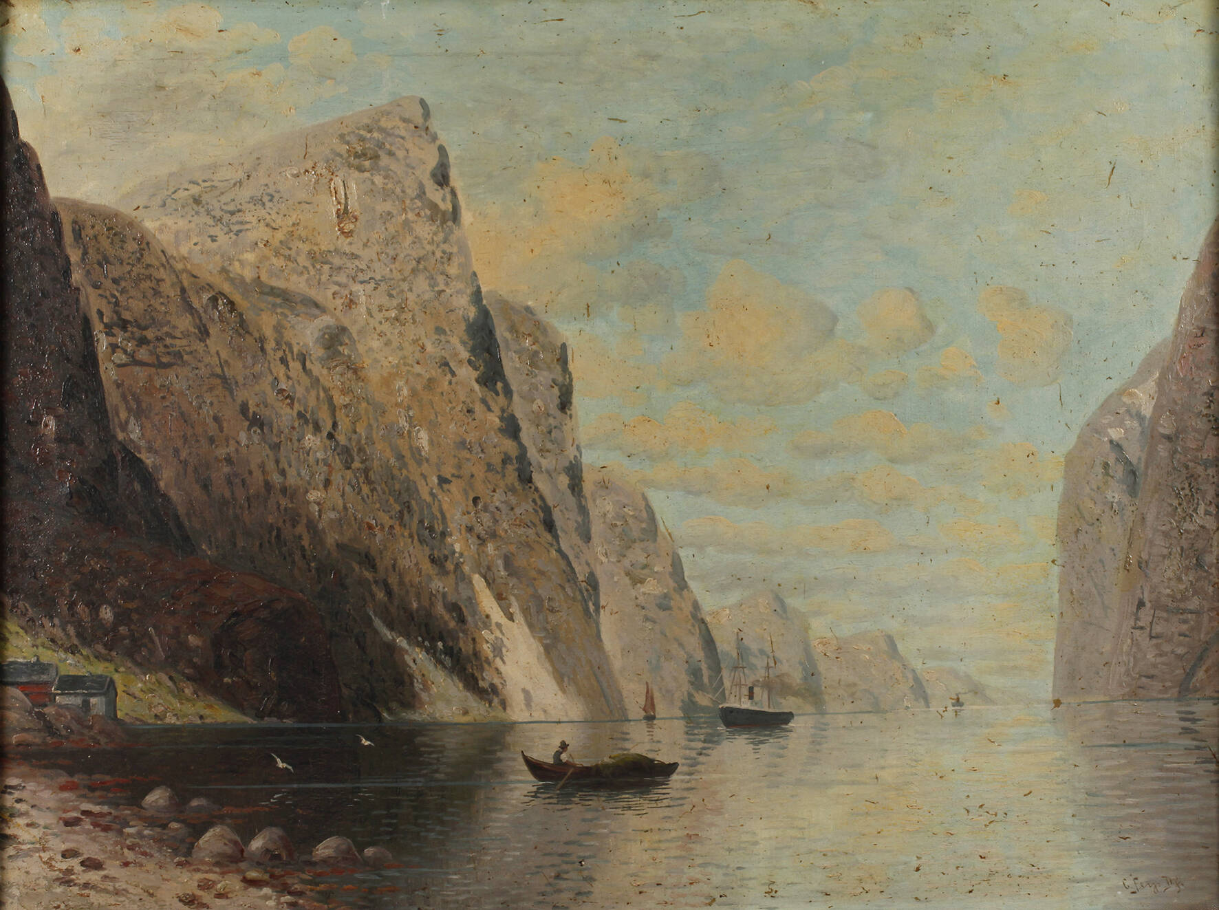 Carl Fey, Schiffe im Fjord