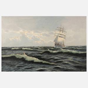 E. Freese, Seestück mit Segelschiff