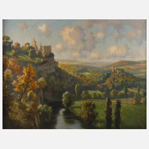 Hans Greinke, Saaletal mit Rudelsburg und Saaleck