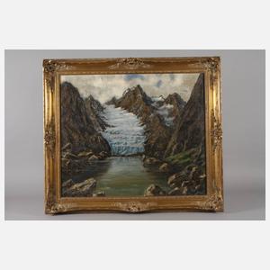 Franz Hienl-Merre, Alpenlandschaft mit Gletscher
