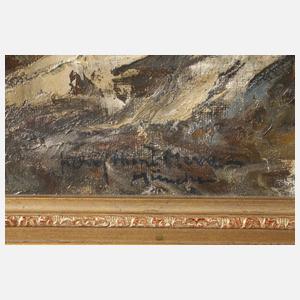 Franz Hienl-Merre, Alpenlandschaft mit Gletscher