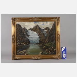 Franz Hienl-Merre, Alpenlandschaft mit Gletscher