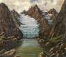 Franz Hienl-Merre, Alpenlandschaft mit Gletscher