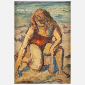 Dieter Konzelmann, Muschelsucherin am Strand