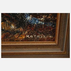 Károly Kotász, Bauern mit Pferdefuhrwerk