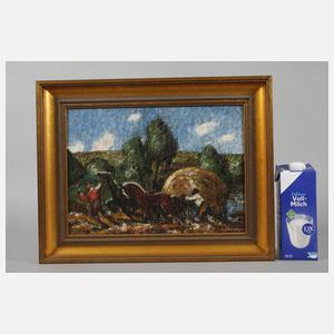 Károly Kotász, Bauern mit Pferdefuhrwerk