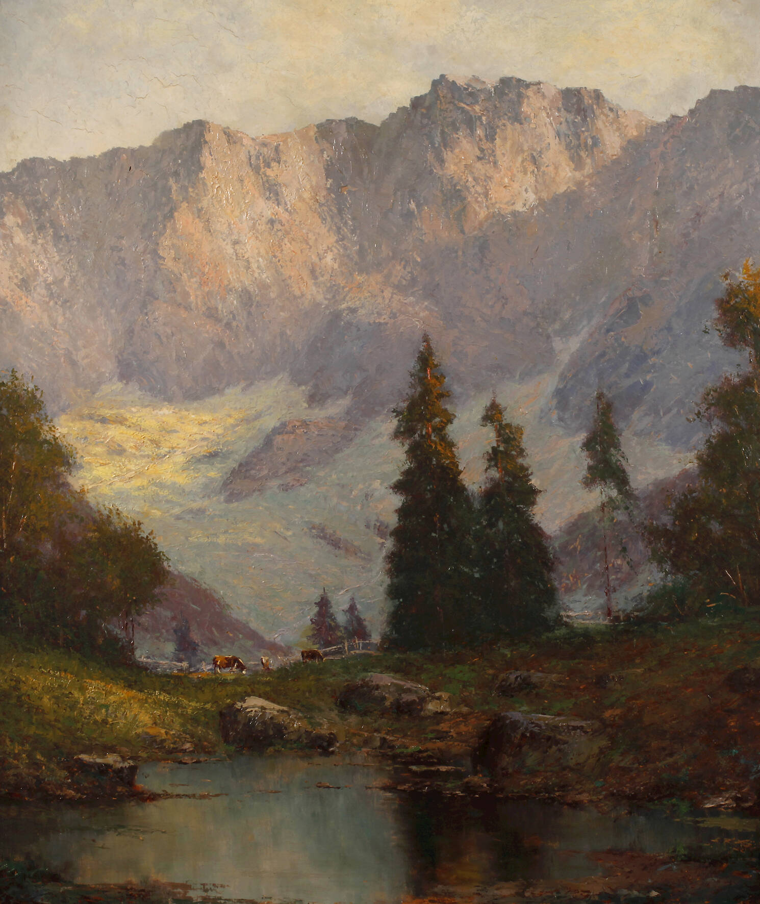 Carlos Kuch, attr., Partie in den Alpen