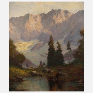 Carlos Kuch, attr., Partie in den Alpen