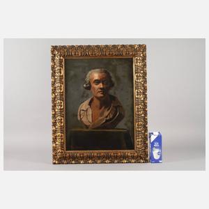 Jac. Leroux, Stillleben mit Portraitbüste