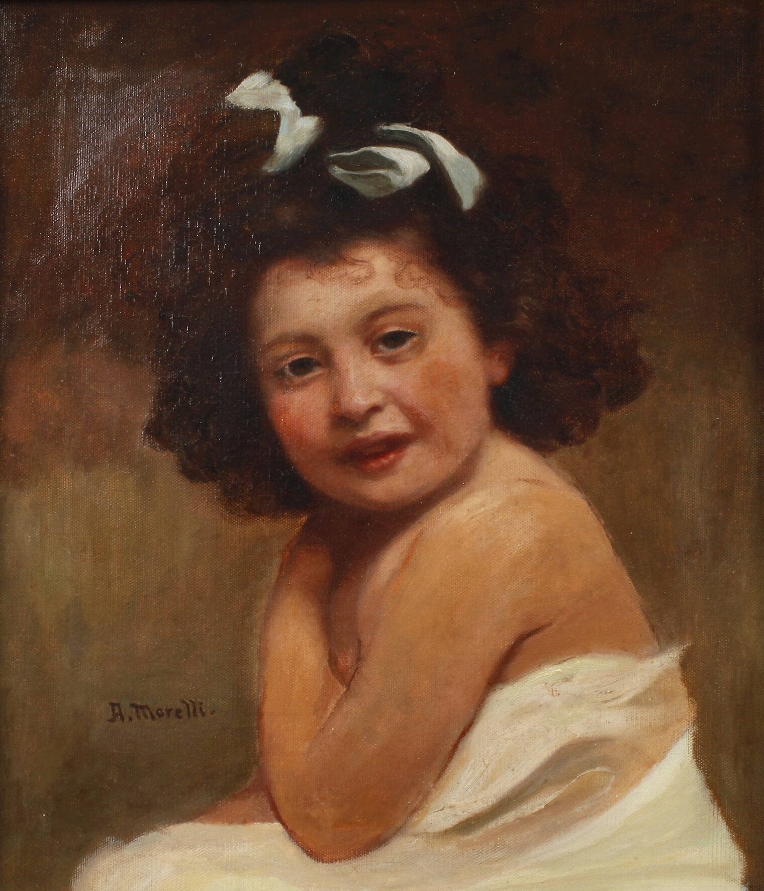 A. Morelli, Mädchenportrait