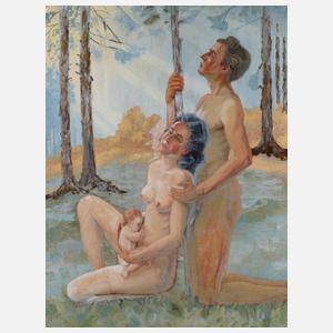 Alfred Müller-Holstein, Junge Familie im Wald