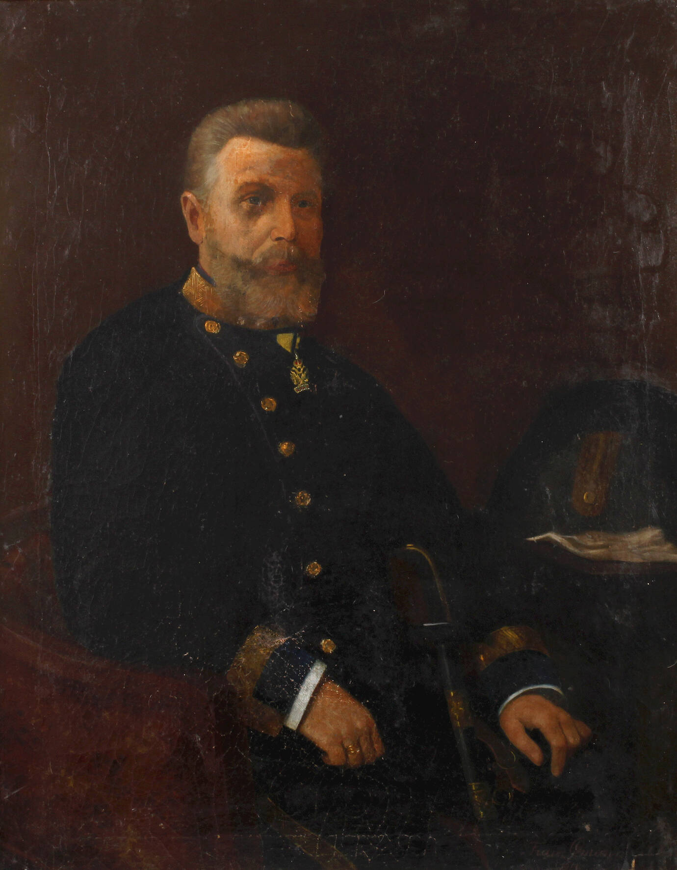 Franz Omann, Portrait eines Herrn in Uniform