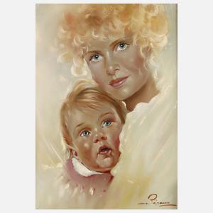 Gastone Peirano, Mutter mit ihrem Kind