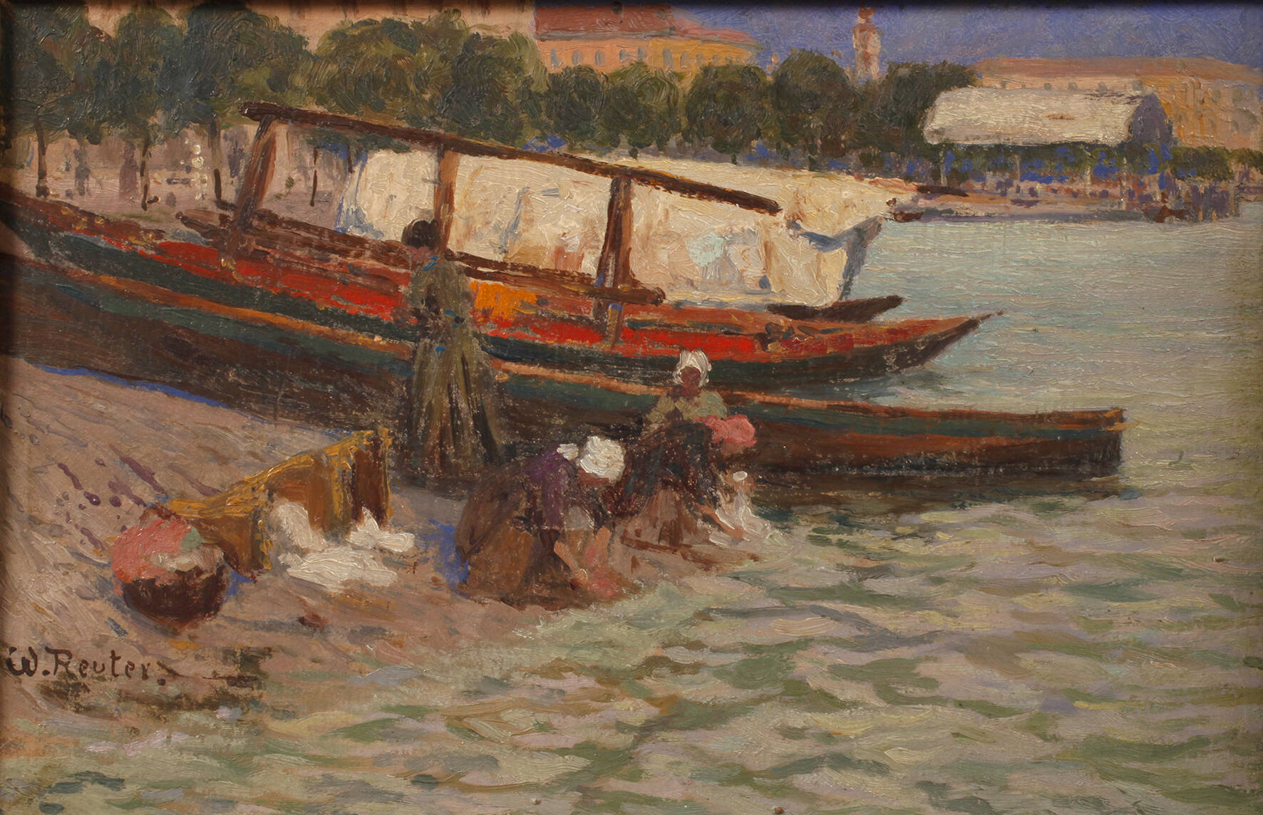Wilhelm Reuter, Wäschefrauen am Ufer