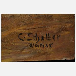 Carl Schaller, Schafstall mit Schäfer