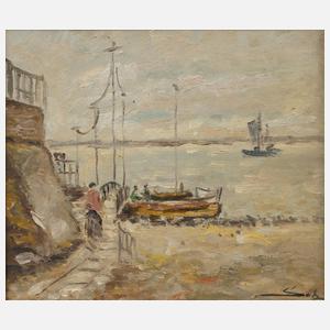 Philipp Seitz, "An der Elbe bei Övelgönne"