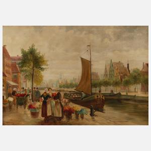A. F. Stolzenberg, Holländischer Blumenmarkt