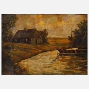 Prof. Alfred Thon, Abend am Fluss