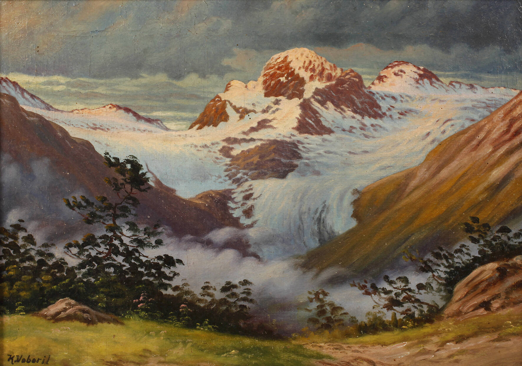 Karel Voboril, Abend in den Alpen