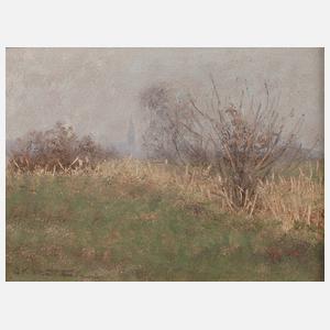 Otto Karl Welbers, "Vorfrühling bei Rindern"