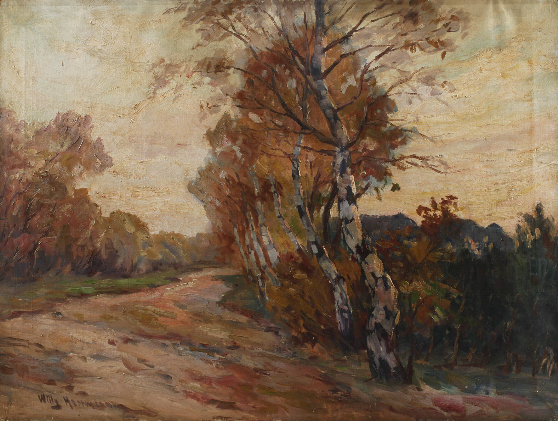 Willy Herrmann, Birken am Weg