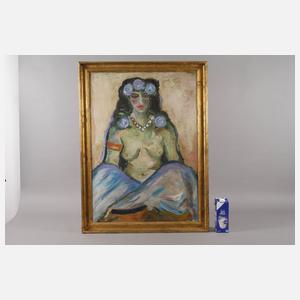 Damenakt mit Perlenkette