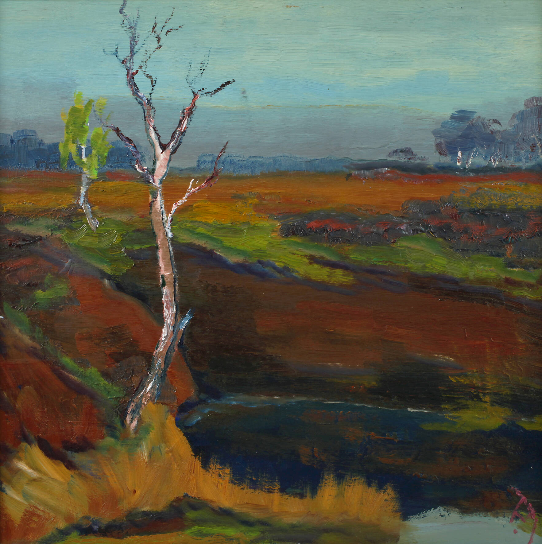 Landschaft mit Birke