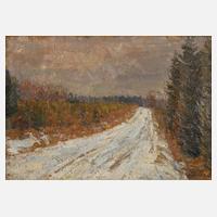 Waldweg mit Schneeresten111