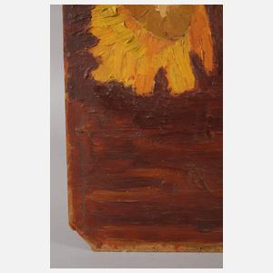 Sonnenblumen in bauchiger Vase