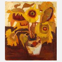 Sonnenblumen in bauchiger Vase111