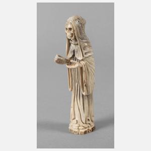 Hornschnitzerei Memento Mori