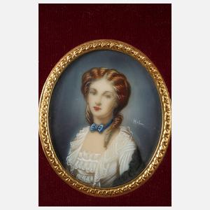 Zwei Elfenbeinminiaturen