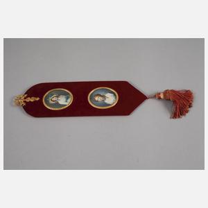 Zwei Elfenbeinminiaturen