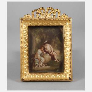 Elfenbeinminiatur Merkur und Diana