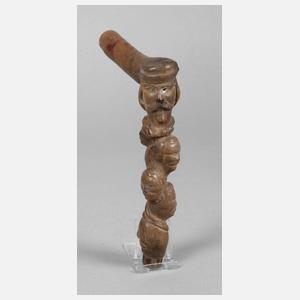 Geschnitzter Stockgriff