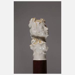 Spazierstock Porzellan