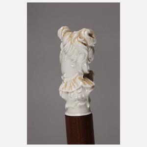 Spazierstock Porzellan