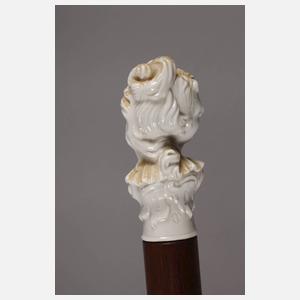 Spazierstock Porzellan