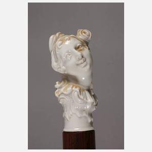 Spazierstock Porzellan