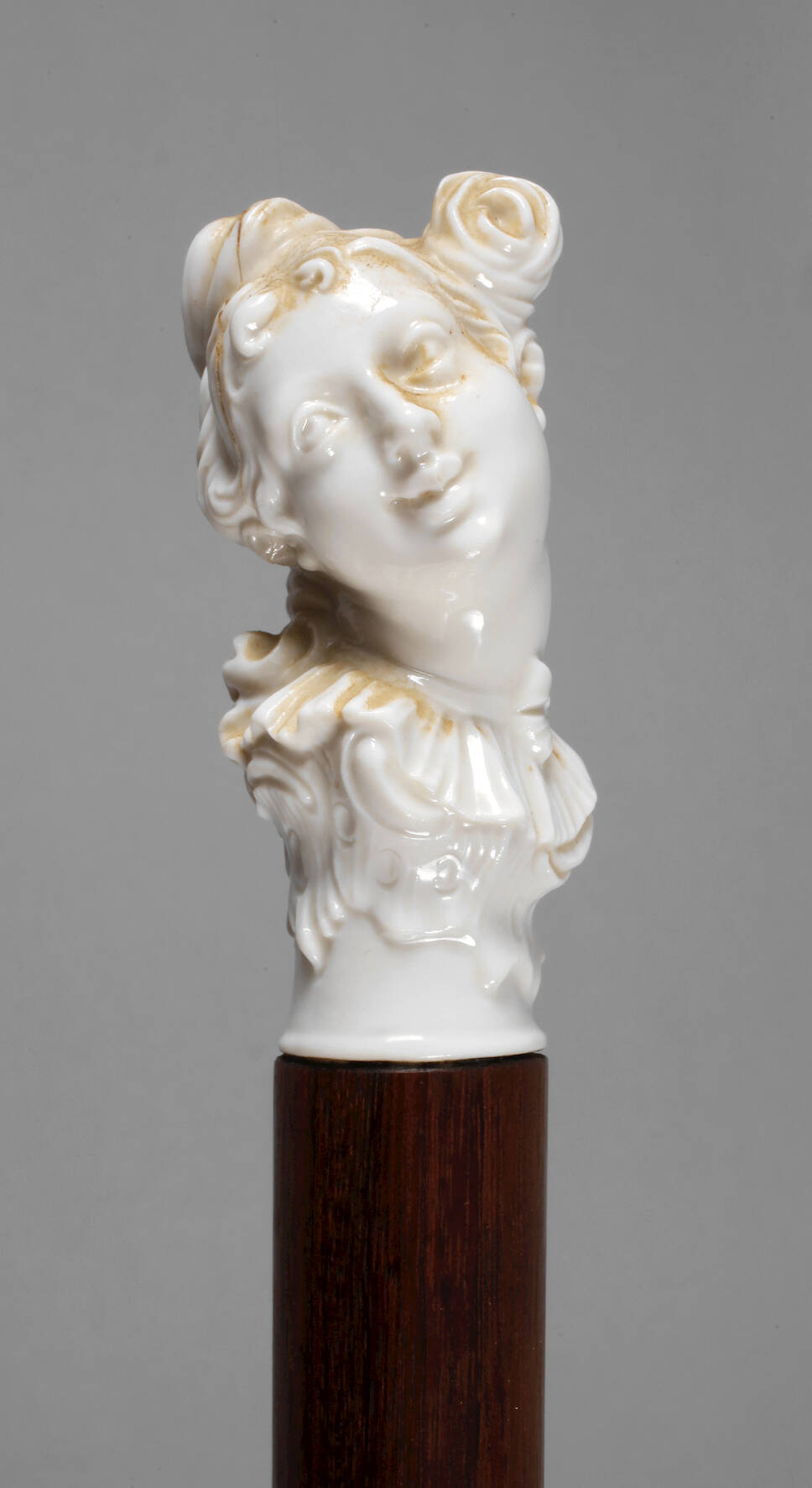 Spazierstock Porzellan