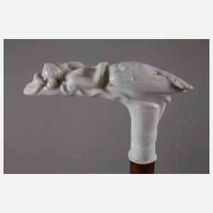 Spazierstock Porzellan