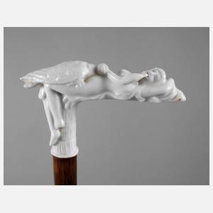 Spazierstock Porzellan